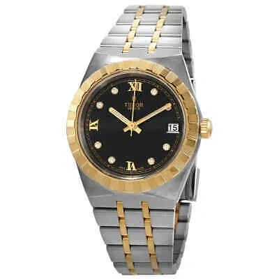 Pre-owned Tudor Royal Automatic Diamond Black Dial 34 Mm Watch M28403-0005