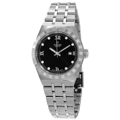 Tudor Royal Automatic Diamond Black Dial Watch M28300-0004 In Metallic