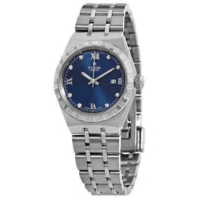 Pre-owned Tudor Royal Automatic Diamond Blue Dial Watch M28300-0007