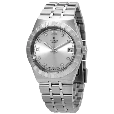 Tudor Royal Automatic Diamond Silver Dial 34 Mm Watch M28400-0002 In Metallic