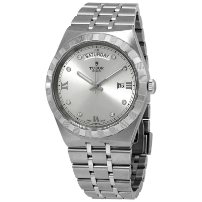 Tudor Royal Automatic Diamond Silver Dial Watch M28600-0002 In Metallic