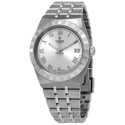 Tudor Royal Automatic Silver Dial 34 Mm Watch M28400-0001 In White