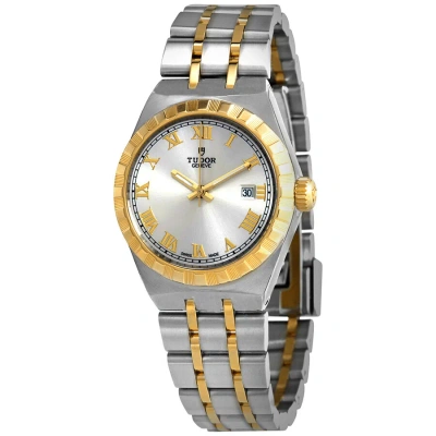 Tudor Royal Automatic Silver Dial Ladies Watch 28 Mm M28303-0001 In Gold / Gold Tone / Silver / Yellow