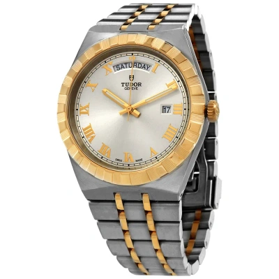 Tudor Royal Automatic Silver Dial Men's 41 Mm Watch M28603-0001 In Gold / Gold Tone / Silver / Yellow