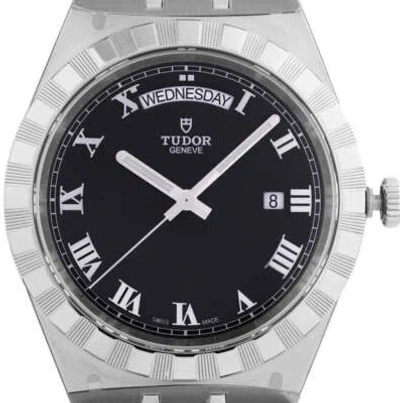 Pre-owned Tudor Royal Black Dial Mens Watch 41 M28600-0003