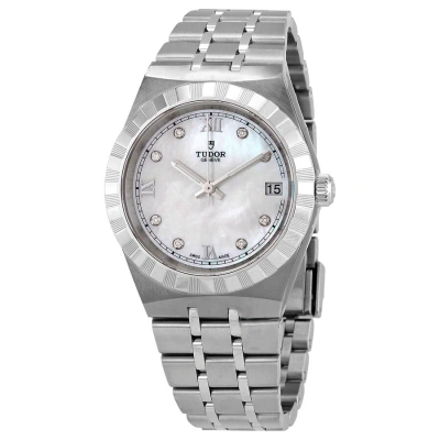 Tudor Royal Chronograph Automatic Diamond Ladies Watch M28400-0005 In Metallic