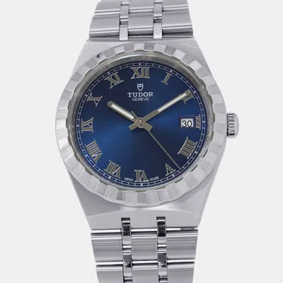 Pre-owned Tudor Royal M28500-0005 Automatic Blue Dial Stainless Steel Wristwatch 38mm