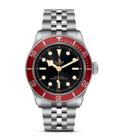 Tudor Stainless Steel Black Bay Watch In Metallic