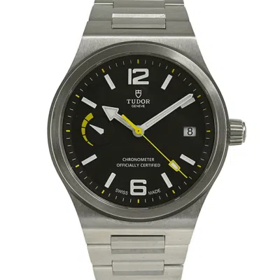 Pre-owned Tudor Stainless Steel Wristwatch () In Black