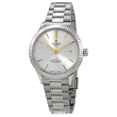 Tudor Style Automatic Diamond Silver Dial Unisex Watch M12510-0011 In Metallic