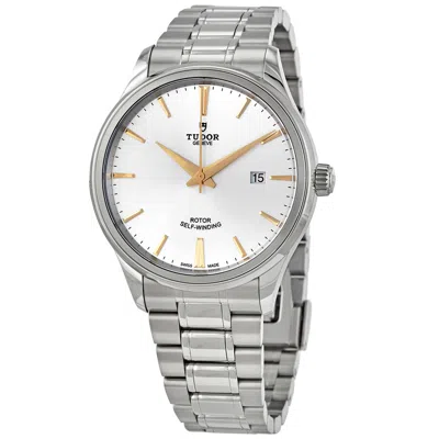 Tudor Style Automatic Silver Dial Men's 41 Mm Watch M12700-0017 In Gold Tone / Silver