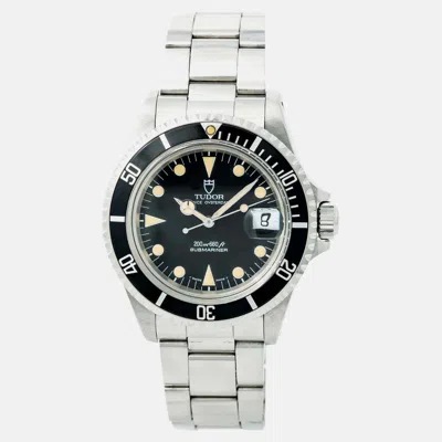 Pre-owned Tudor Submariner 79090 Automatic Black Stainless Steel Men's Wristwatch 40 Mm
