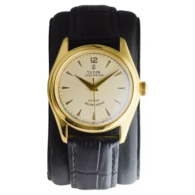 Pre-owned Tudor Yellow Gold Filled Oyster Prince With Factory Original Dial Circa 1950's