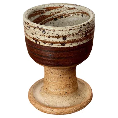 Pre-owned Tue Poulsen Mid-century Modern Danish Studio Pottery Mug From , 1960s In Brown
