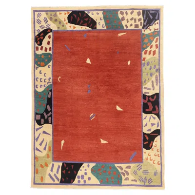 Pre-owned Tufenkian The Painter's Reverie: A Vintage Tibetan Masterpiece Of Abstract Expression In Brown