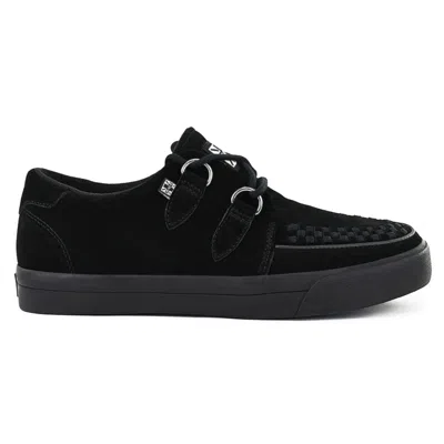 T.u.k Footwear Tuk Pointed Creeper Sneaker Black Suede Platform Shoes - A9178