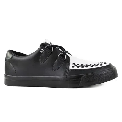 T.u.k Footwear Tuk Pointed Creeper Sneaker Black White Leather Platform Shoes - A9180