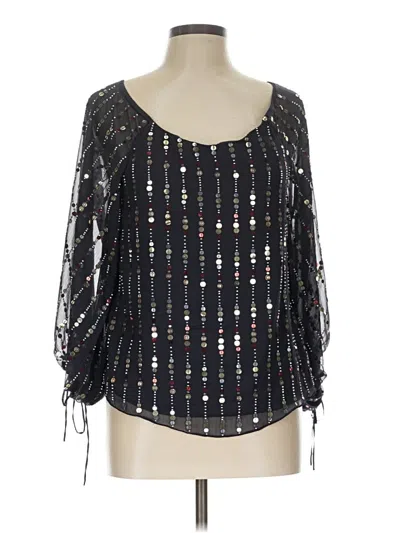 Pre-owned Tularosa 3/4 Sleeve Blouse In Black