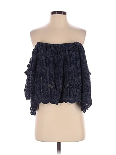 Pre-owned Tularosa 3/4 Sleeve Blouse In Blue