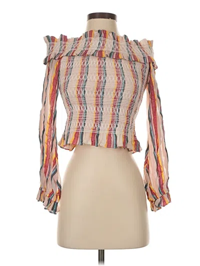 Pre-owned Tularosa 3/4 Sleeve Blouse In Orange