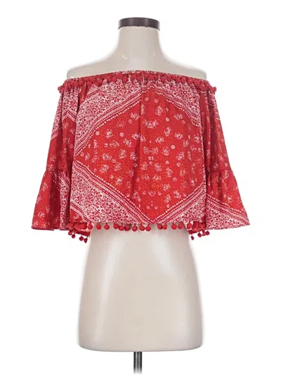 Pre-owned Tularosa 3/4 Sleeve Blouse In Red