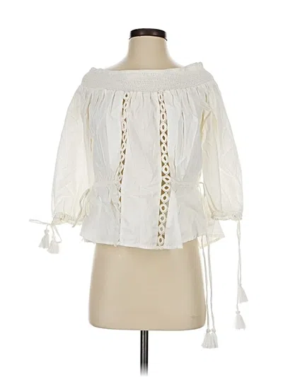 Pre-owned Tularosa 3/4 Sleeve Blouse In White