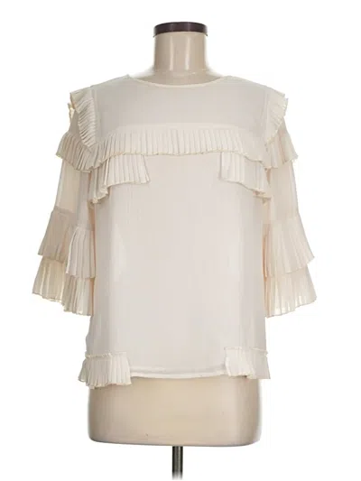 Pre-owned Tularosa 3/4 Sleeve Blouse In White