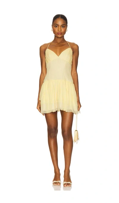 Tularosa Ada Mini Dress In Butter Yellow