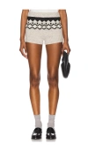 Tularosa Adley Fair Isle Shorts In 灰底碎花