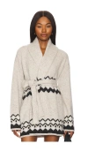 Tularosa Adley Fairisle Cardigan In 灰底碎花