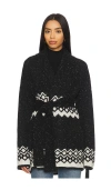 Tularosa Adley Fairisle Cardigan In Black