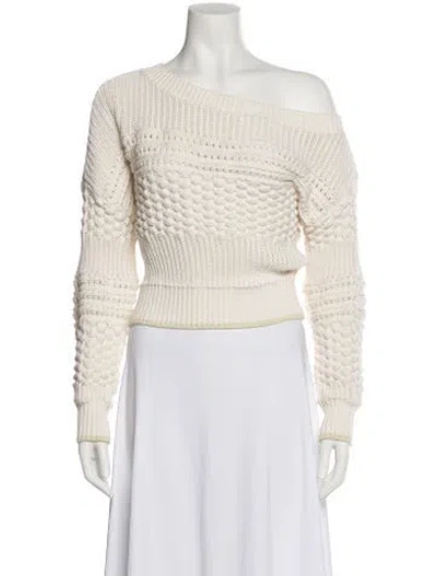 Pre-owned Tularosa Asymmetrical Sweater In Neutral