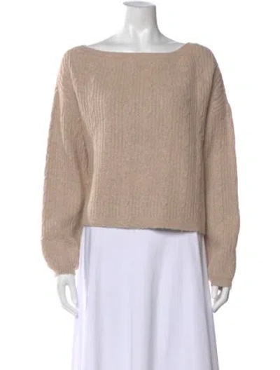 Pre-owned Tularosa Bateau Neckline Sweater In Neutral