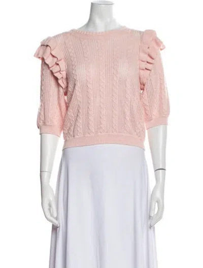 Pre-owned Tularosa Bateau Neckline Sweater In Pink