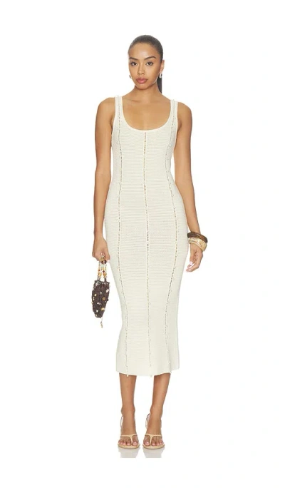 Tularosa Caleyna Faux Pearl Dress In 象牙白