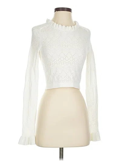 Pre-owned Tularosa Cardigan Sweater In White