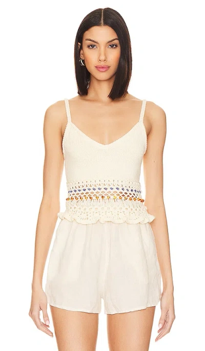 Tularosa Casimir Beaded Top In Ivory