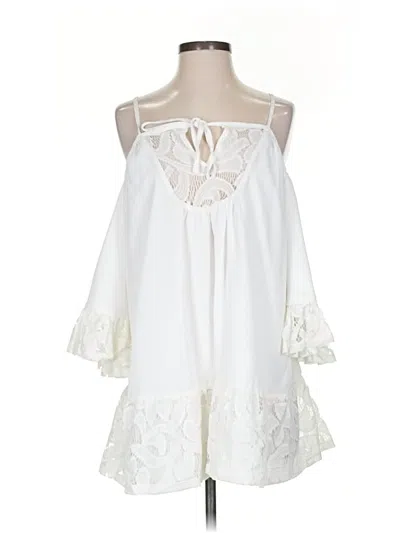 Pre-owned Tularosa Casual Dress In White