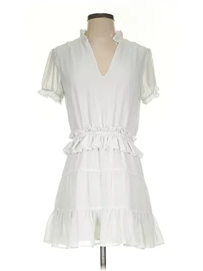 Pre-owned Tularosa Casual Dress In White