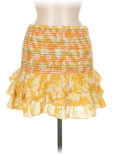 Pre-owned Tularosa Casual Skirt In Yellow