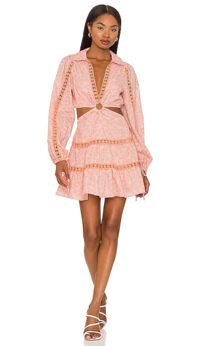 Tularosa Celina Mini Dress In Peach