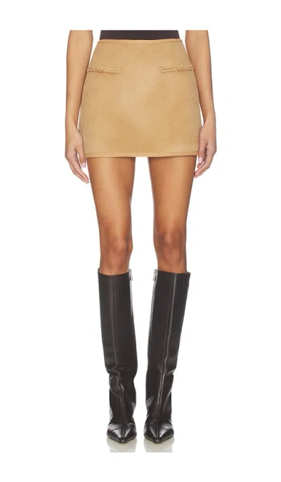 Tularosa Claudette Mini Skirt In Brown