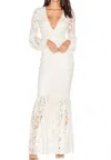 Tularosa Cliffside Lace Gown In Ivory In White