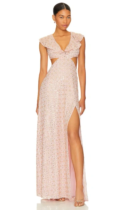 Tularosa Collette Gown In Rose