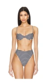 Tularosa Corina Top In Black & White Stripe