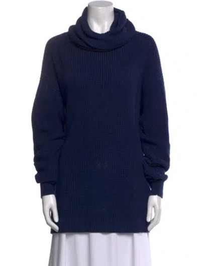 Pre-owned Tularosa Cowl Neck Sweater In Blue