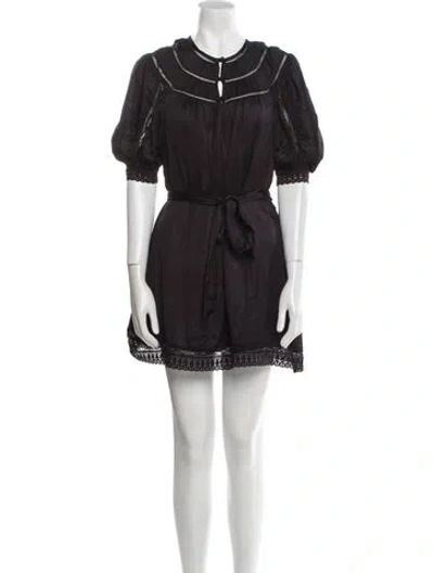 Pre-owned Tularosa Crew Neck Mini Dress In Black