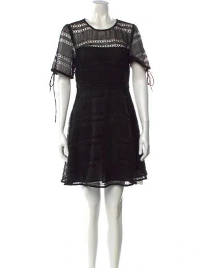 Pre-owned Tularosa Crew Neck Mini Dress In Black