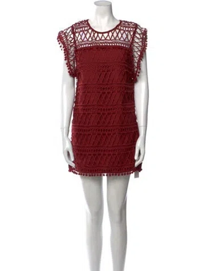 Pre-owned Tularosa Crew Neck Mini Dress In Red