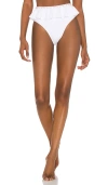 Tularosa Decklan High Waist Bottom In White & Blush